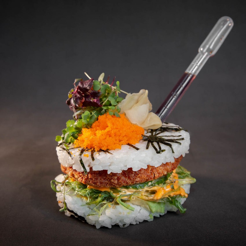 Suši burgers ar lasi